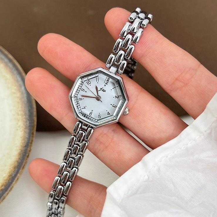 Retro Octagonal Small Gold Watch, Women'S Light Luxury Niche Bracelet Quartz Watch, High-End Versatile Watch