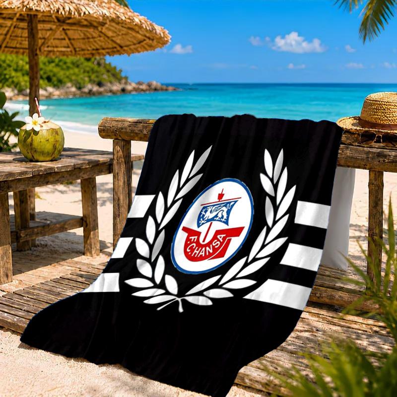 FC Hansa Rostock Wappen Design Strandtuch, Schnelltrocknend, Pflegeleicht, Geeignet für Fitness und Strandurlaub, Sport-Essential