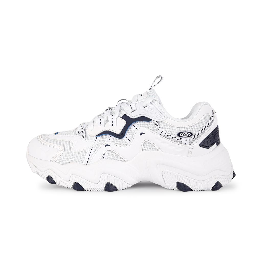 Li-Ning Classic Retro Comfortable Versatile Shock Absorbing Non-Slip Wear-Resistant Low-Top Casual Shoes Men Sneaker Standard-White AGCV399-1