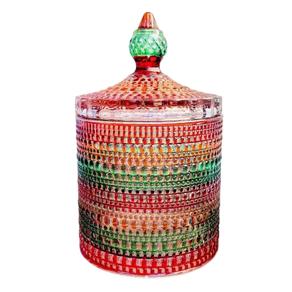 Transparent Designs Clear Candy Jar Multifunctional Glass Storage Container for Household Decoration