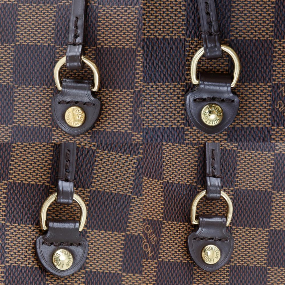 LOUIS VUITTON Neverfull MM Tote Bag N51105 Brown Damier canvas Women Used