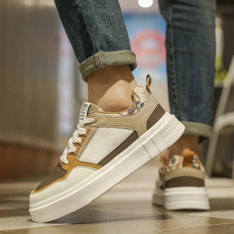 2026 new casual sports shoes men's spring niche designed thick soled fashi trend comfortable height increasing chunky sneakers