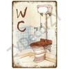 שלט WC לאישה - פוסטר מתכת - שלט קיר לשירותים - אידיאלי ל-KTV, בר, חנות BBQ, חדר אמבטיה - עיצוב תמונה וינטג' לבית, פאב, קיר