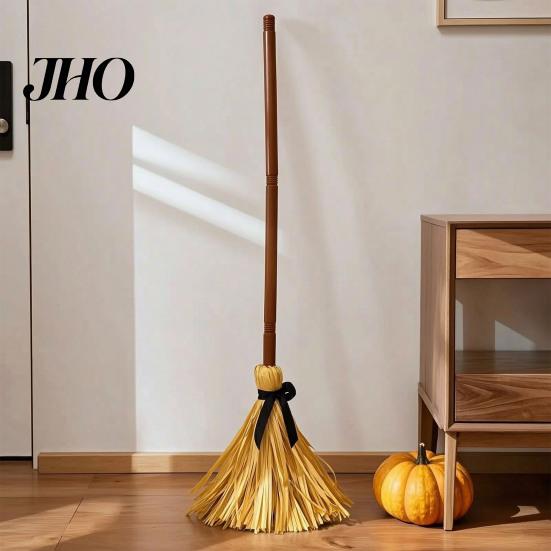 Decoraciones para Fiesta de Halloween en Interiores Escoba Sonora, Escoba de Bruja Móvil con Efectos, Decoración Misteriosa para el Hogar Festivo Juguete Mágico Espeluznante para