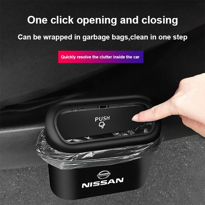 Auto-Mülleimer Tragbarer Mobiler Mülleimerhalter Mit Deckel Für Nissan Sylphy N7 Qashqai J11 J10 Teana Note Navara Juke GTR Patrol
