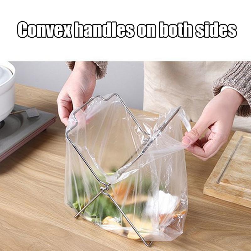 

Полка для мусорных мешков из нержавеющей стали, складная столешница, держатель для мусорных мешков, органайзер для сортировки мусора на кухне, стеллаж для хранения CHINA