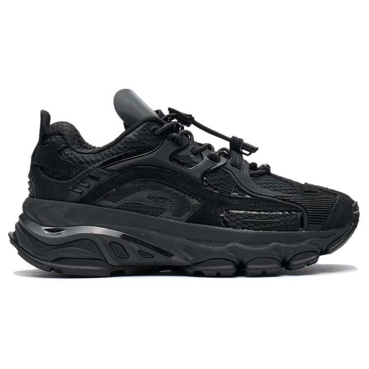 Li Ning Ling Yue Trendy Low-Top Dad Sneakers Women Sneakers Black ARLR022-6
