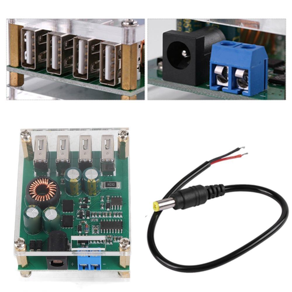 7‑60V to 5V DC-DC Step Down Converter 5A Current 4 USB Ports Voltage Step Down Converter Step Down Power Supply