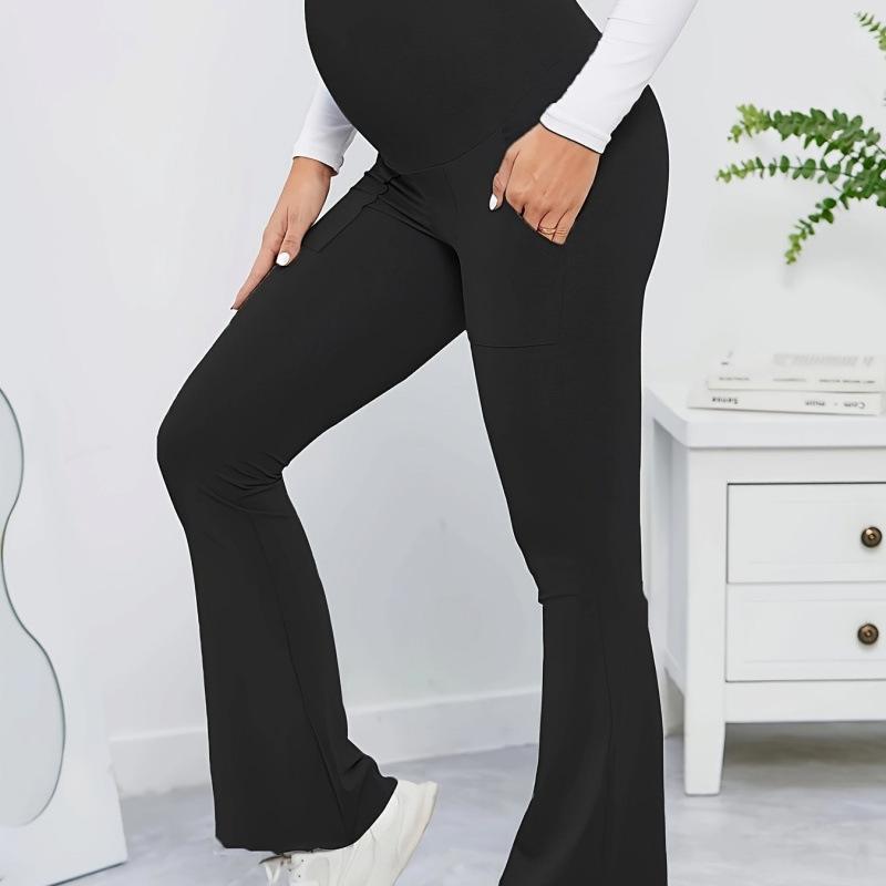 European & American Maternity Flared Yoga Pants - T 43050 M чёрный