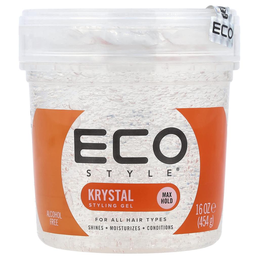 Eco Style, Styling Gel, Max Hold, For All Hair Types, Crystal, 454g (16oz)