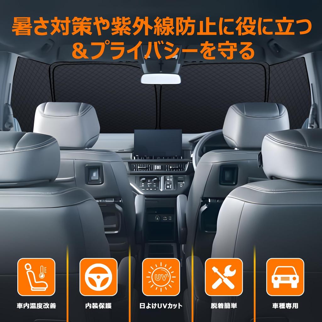 Honda Stepwgn Windshield Sunshade UV No Suction Cups Light Heat Summer UV Easy Interior with Storage Bag [Enhanced Version] RP6/RP7/RP8 (6th