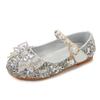 Girls Princess Shoes Children Crystal Autumn Newest Leather Shoes Dress Pearl Bowknot Sweet For Party Flats Fashion Shoes Hotest Chic
