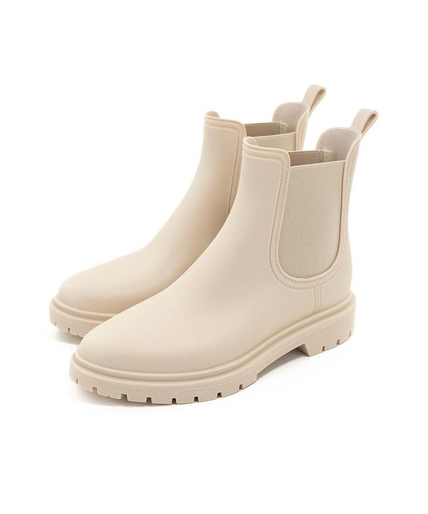 Randa KA35075 Side Gore Rain Boots, Off-White