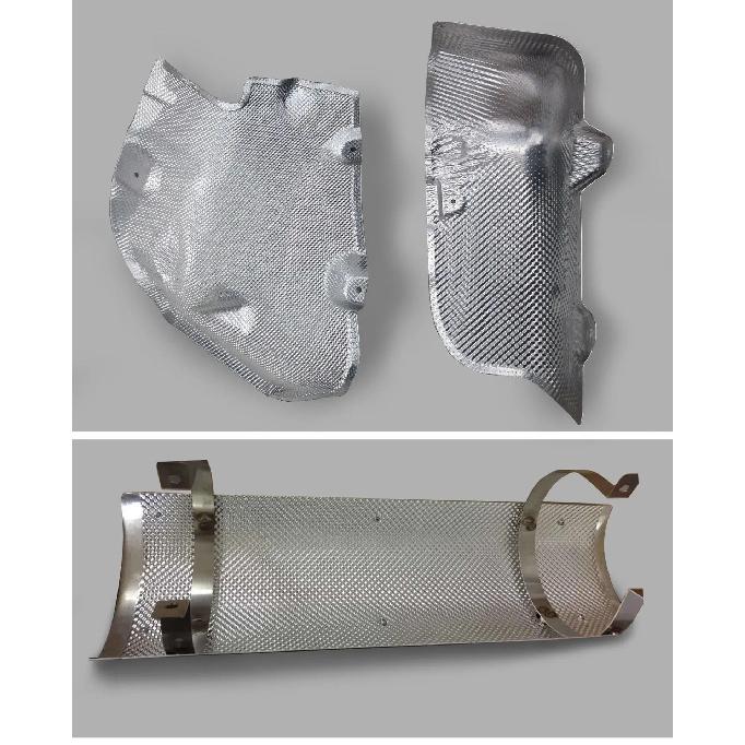 Embossed Aluminium Fit Car Exhaust Heat Shield Kit Shield Heat Shield Firewal Floor Pan Tank Turbo Manifold Heat Shield
