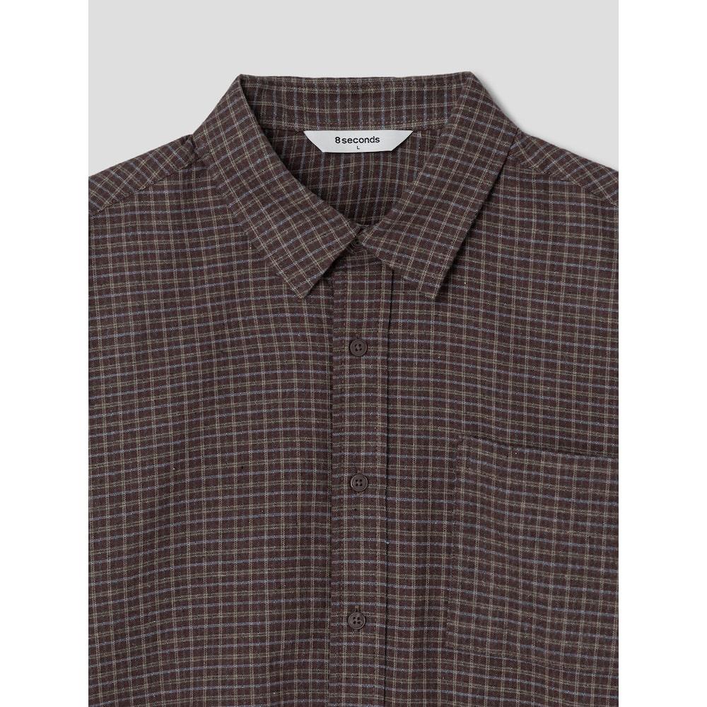 8SECONDS Mini Check Shirt Brown