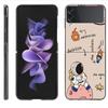 Case For Samsung Galaxy Z Flip 3 4 5G Black Hard PC Phone Housing Z Flip4 Luxury Segmented Cover Luxury Astronaut