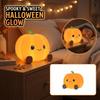 USB Powered Pumpkin Night Light Cute Portable Small Table Lamp for Home Bedroom Decoration Halloween Festival Lighting
