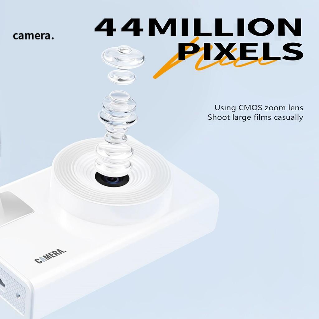 1080P HD Digital Camera 44MP Compact Vlog Camera with 3-Color Fill Light 16X Zoom OTG Transfer Pocket Camera