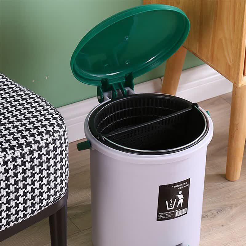 Zhuang Taitai Portable Lidded Trash Can for Office & Outdoor Use