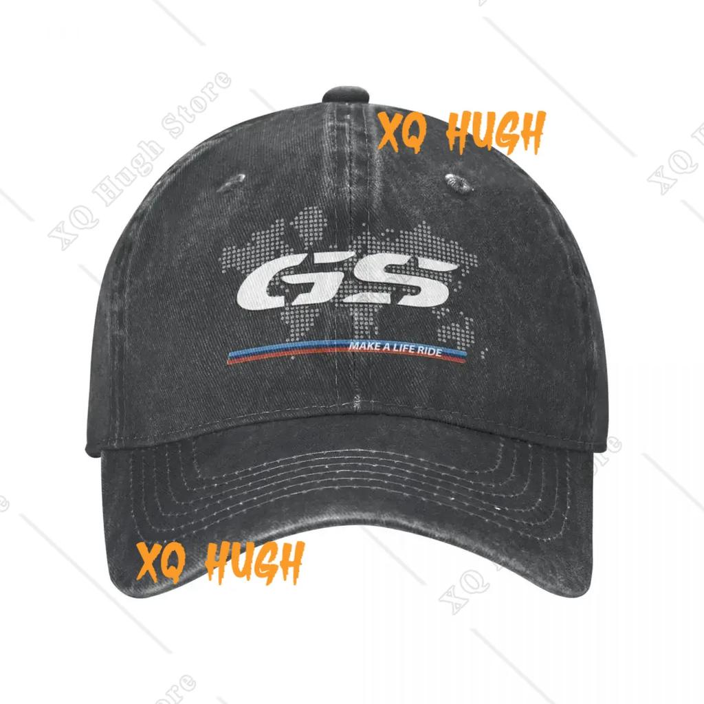 GS World Map Summer Cap Hats Dad Baseball Caps Casual Motocross Race Baseball Hat Washed Denim Outdoor Casquette
