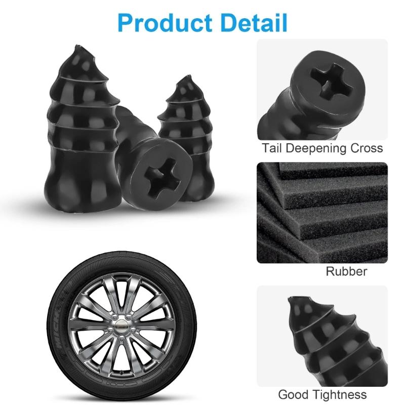 Strong Rubber Tire Puncture Repair Tool Universal Tool for Vacuum Tires Quick Fix Without Removal Portable for Vehicles