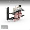 2Tier Wall Mounted Slipper Rack, Metal Shoe Organizer, Foldable, 50cm Carbon Steel Bathroom & Door