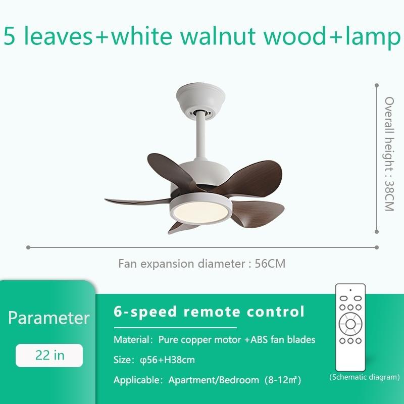 22" Household Electric Ceiling Fan with Hook 3/5 Blades & LED Lighting Fan Silent DC Motor & Energy Saving Fan