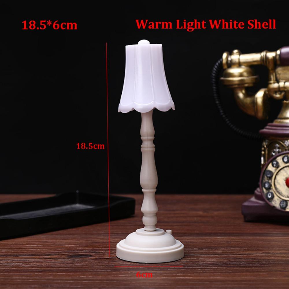 1:12 6 Styles Dollhouse Miniature Floor Lamp Mini Simulation Bedside Lamp Doll House Decor