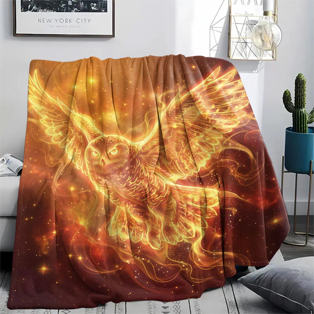 Goldenes Licht Kleintier-Print Flanelldecke, Hohe Qualität, Bequem für alle Jahreszeiten, Heimdekoration, Wärme und Komfort, Perfekt für Weihnachtsgeschenke