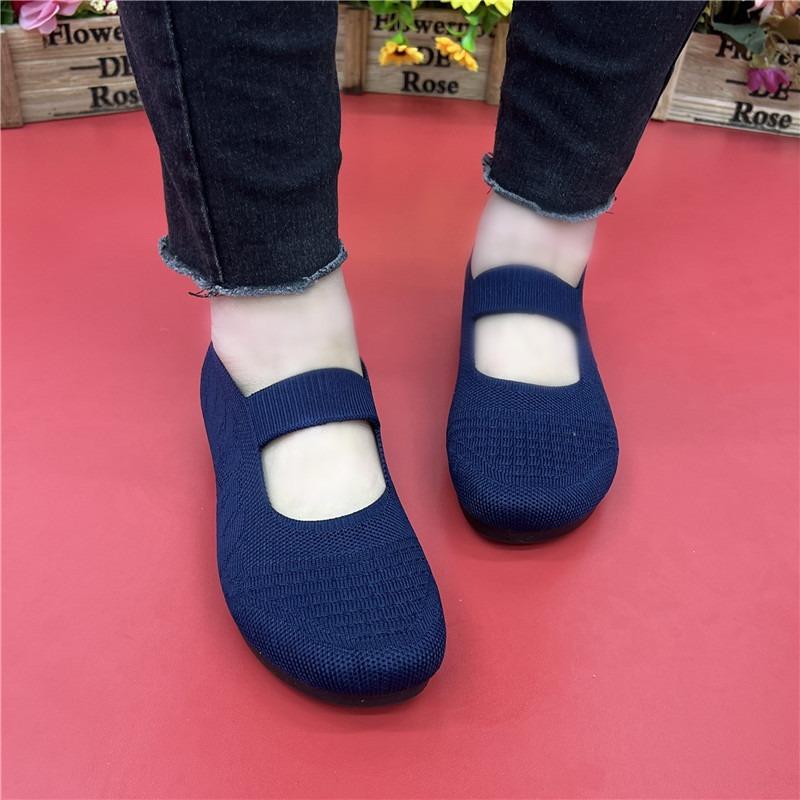 Polyurethane sole new cloth shoes women's single shoes Doudou shoes spring and summer flat bottom one pedal mother shoes
