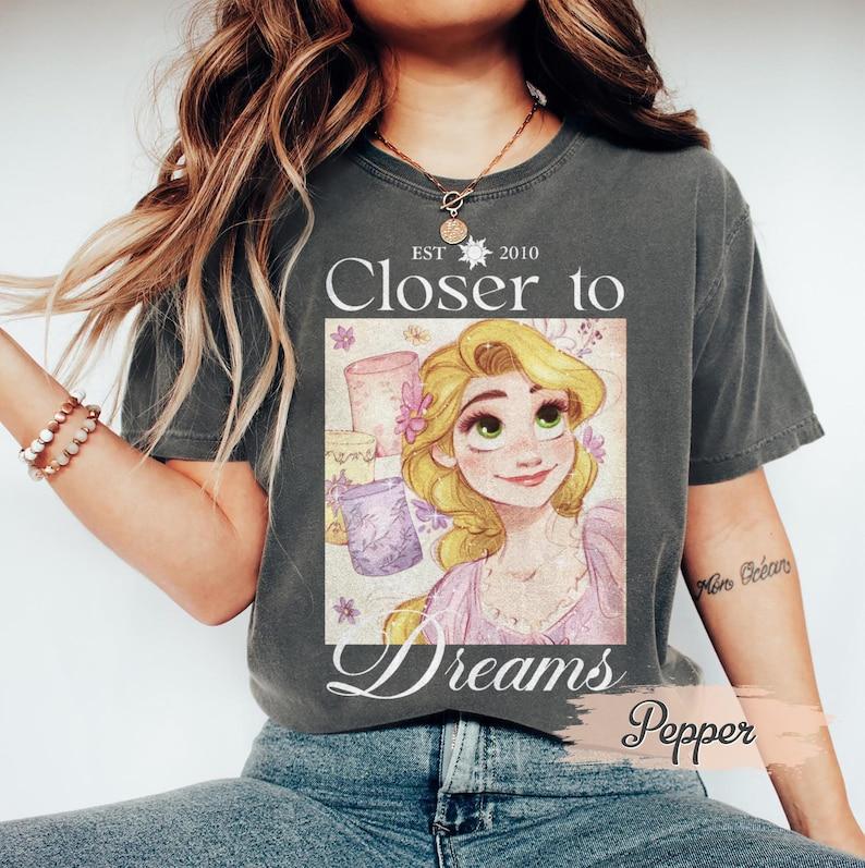 Vintage   Tangled Rapunzel  Cartoon Printed TShirt  Unisex Shortsleeved Retro Casual Fashion Tops Clothing