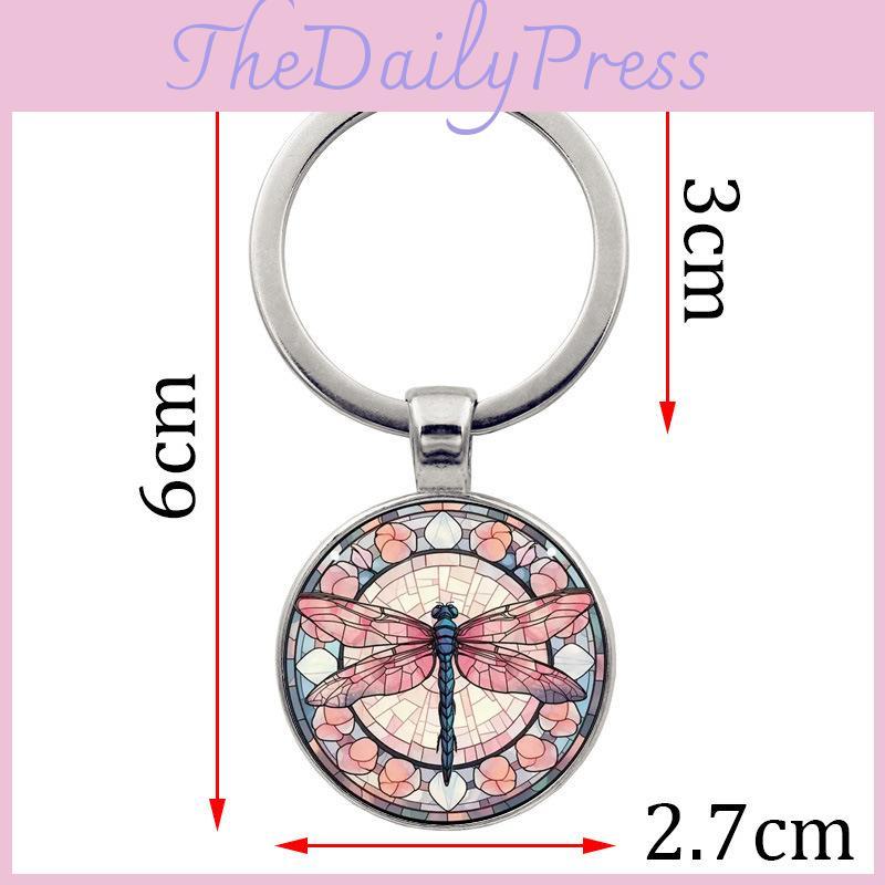 Modern Minimalist Dragonfly Design Keychain Unique Gift For Trendy Men Zinc Alloy Keyring