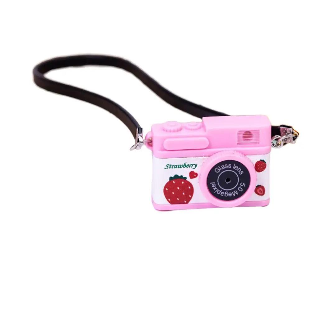Multicolor Dolls Camera Plastic Shutter and Flash Dollhouse Camera Doll Accessories Dollhouse Miniature Camera