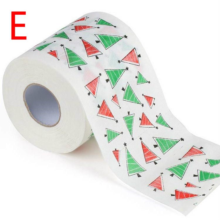 Roll Printing Paper Towel Party Santa Head Toilet Paper Environmentally Friendly Color Printing Pattern Small Roll Toilet Paper