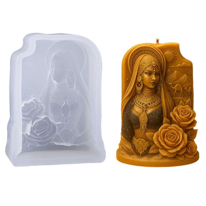 

Arabian Lady Candle Silicone Mould Rose Arabian Lady Silicone Molds For Making Candle Soap Home Decoration Holiday Gift 1
