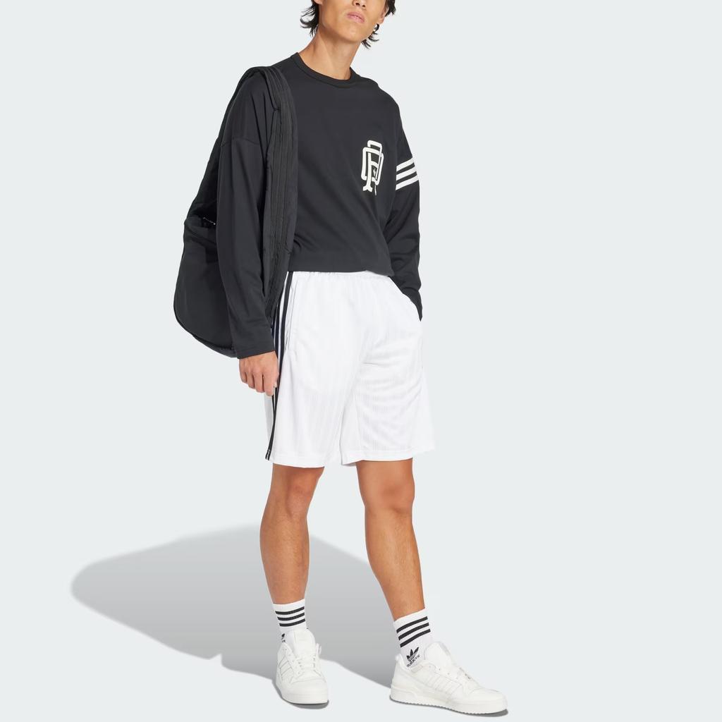 Adidas Originals Adicolor FW24 Brand Logo Comfortable Striped Breathable Casual Shorts Men Shorts White JP1033