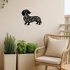 Metal Dachshund Wall Art for Outdoor Garden Decor Halloween Christmas Gift Pet Lover Sculpture Home Yard Art