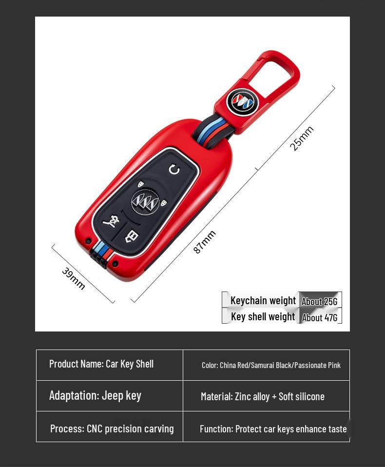 Key Case for Buick: Envision, Encore, Regal, LaCrosse, GL8, Velite 6, Enclave - Protective Shell for Men