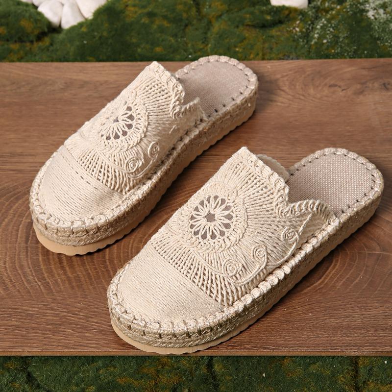 

Модные плетеные сетчатые женские шлепанцы на платформе, дизайнерские новые мюли, 2025, летние модные сандалии с ремешком, повседневные сандалии для ходьбы, Sandalias Mujer 43