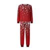 Christmas Print Family Matching Pajama Set Long Sleeve Round Neck Sleepwear for Parent and Kid