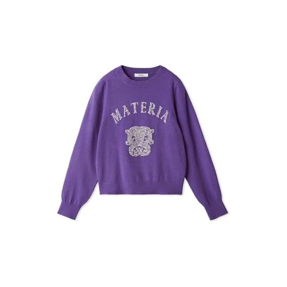 SNIDEL Emblem Jacquard Knit Pullover SWNT245088 Women s