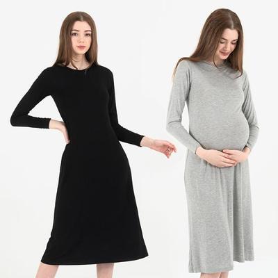 RYMD Modal Bra Cap Long Sleeve Dress 2 Colors