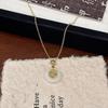 Women Light Luxury Niche Chinese Style Blessing Peace Clavicle Necklace Birthday Gift