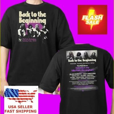 New Apparel BLACK SABBATH BACK TO THE BEGINNING 2025 Black All Size T-Shirt Unisex T-Shirt