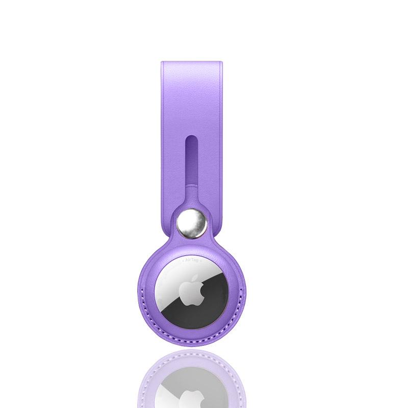 Apple AirTag Pet Tracker Protective Case with PU Leather and Finger Ring Buckle for Elderly - Anti-Lost Device