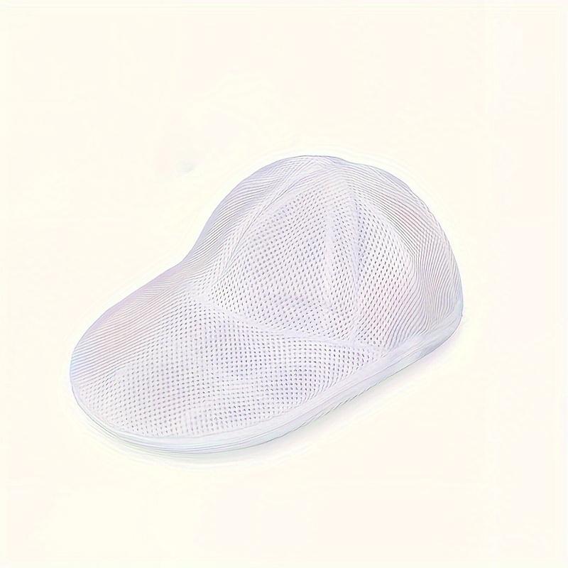 2pcs/set White Honeycomb Grid Baseball Cap Storage Bags -Oval Hat Cleaner with Airflow Design, Anti-Deformation Protection