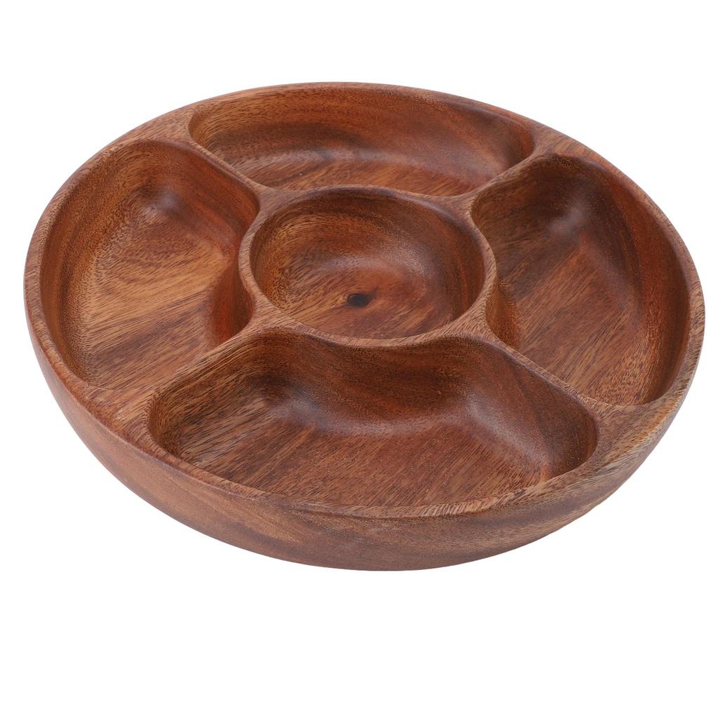Nuts Storage Platter Tray Wooden Serving Tray Dessert Fruit Veggie Food Serve Plate for Party Family Dinner Holiday Home Warming