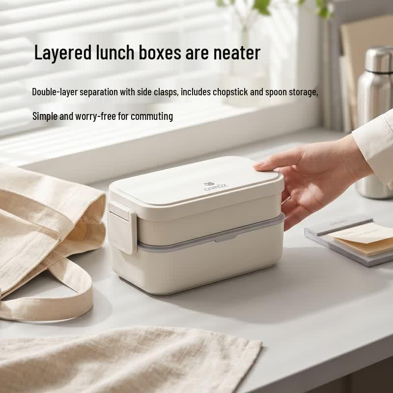 CAMUZ Double-Layer Microwave Bento Box
