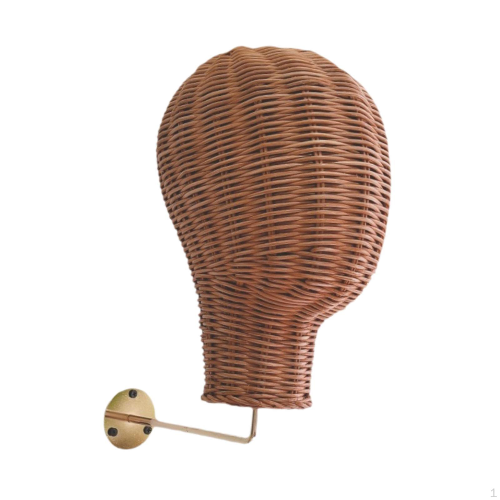 

Wall Mounted Mannequin Head Wig Holder, Multipurpose Manikin Hat Display Rack for Glasses,