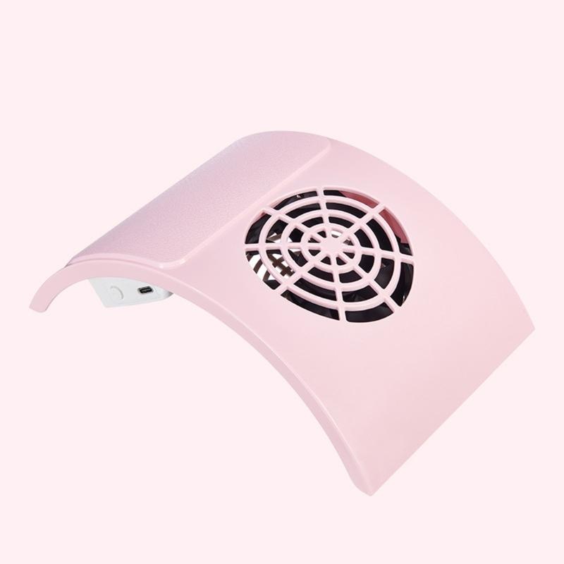 Quiet Manicure Dust Absorber Powerful Motor Compact Desktop Vacuums Pink Aesthetic Design For Professional Home Nail Art